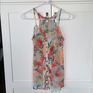 Arizona Jean Co Bright Floral Tank Top